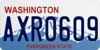 WA license plate AXR0609