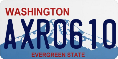 WA license plate AXR0610