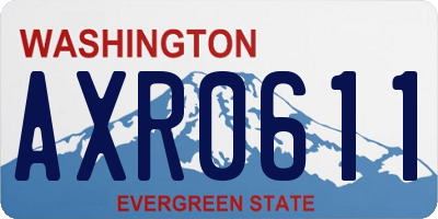 WA license plate AXR0611