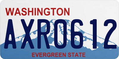WA license plate AXR0612