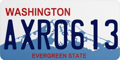 WA license plate AXR0613
