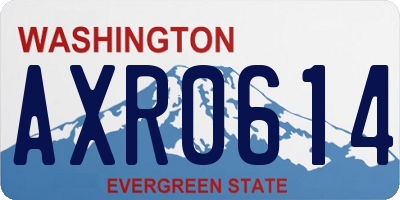 WA license plate AXR0614