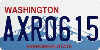 WA license plate AXR0615