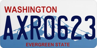 WA license plate AXR0623