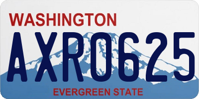 WA license plate AXR0625