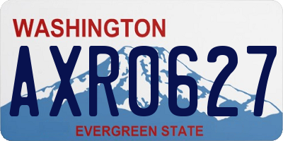 WA license plate AXR0627