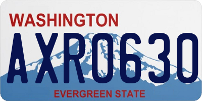 WA license plate AXR0630
