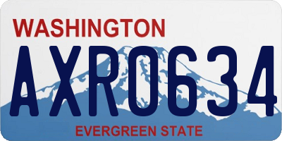 WA license plate AXR0634
