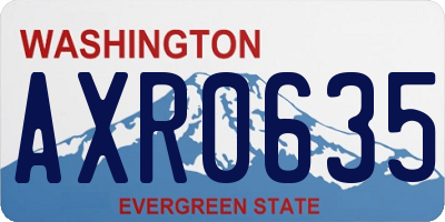 WA license plate AXR0635