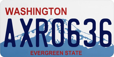 WA license plate AXR0636