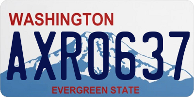 WA license plate AXR0637
