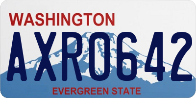 WA license plate AXR0642