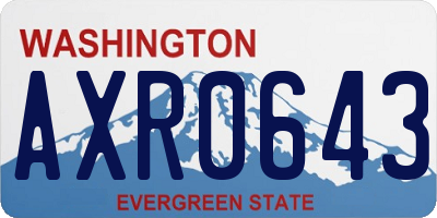 WA license plate AXR0643