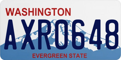 WA license plate AXR0648