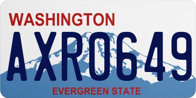 WA license plate AXR0649