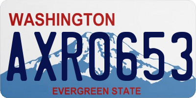 WA license plate AXR0653
