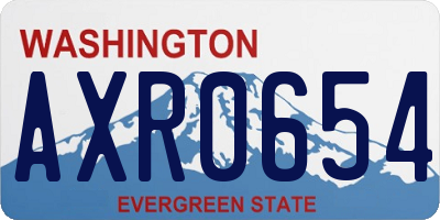 WA license plate AXR0654
