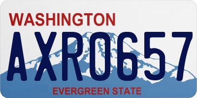WA license plate AXR0657