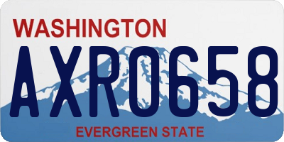 WA license plate AXR0658