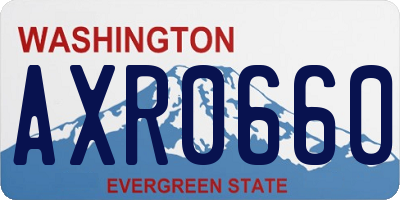 WA license plate AXR0660