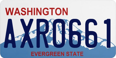 WA license plate AXR0661