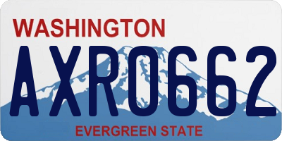 WA license plate AXR0662