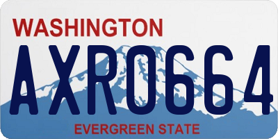 WA license plate AXR0664