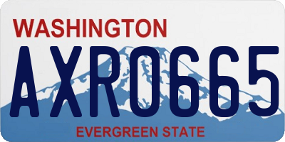 WA license plate AXR0665