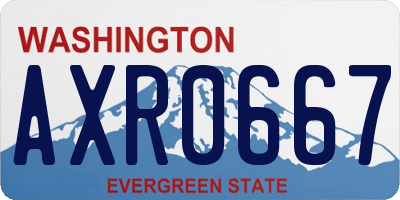 WA license plate AXR0667