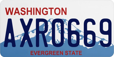 WA license plate AXR0669