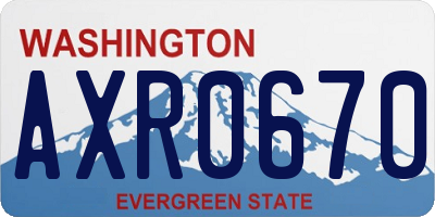 WA license plate AXR0670