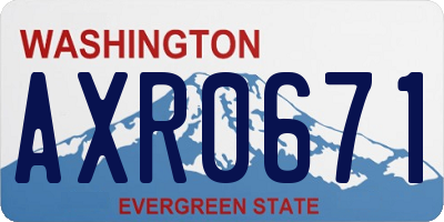 WA license plate AXR0671