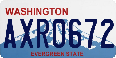 WA license plate AXR0672