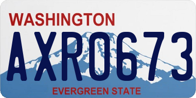 WA license plate AXR0673