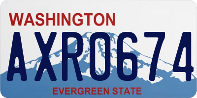 WA license plate AXR0674