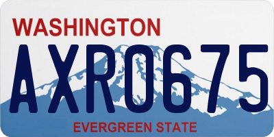 WA license plate AXR0675