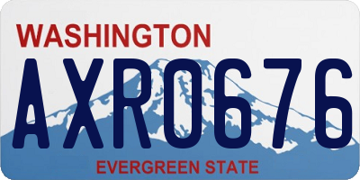 WA license plate AXR0676