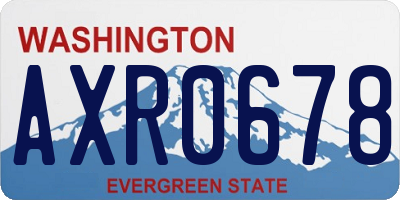 WA license plate AXR0678