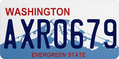 WA license plate AXR0679