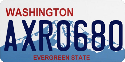 WA license plate AXR0680