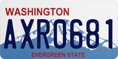 WA license plate AXR0681