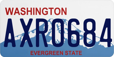 WA license plate AXR0684
