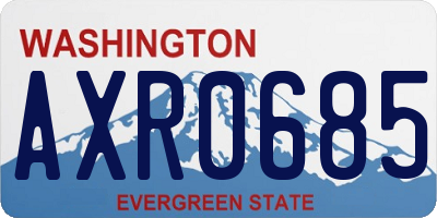 WA license plate AXR0685