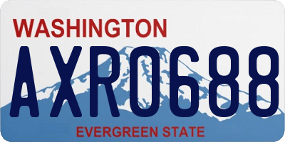 WA license plate AXR0688