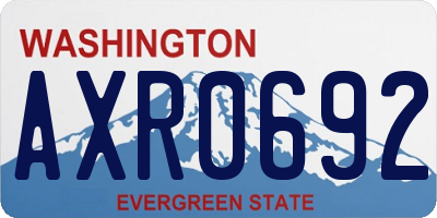 WA license plate AXR0692