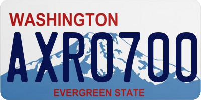 WA license plate AXR0700
