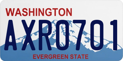 WA license plate AXR0701