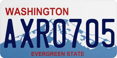 WA license plate AXR0705