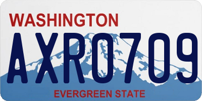 WA license plate AXR0709