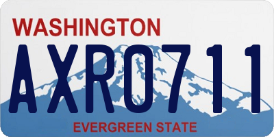 WA license plate AXR0711